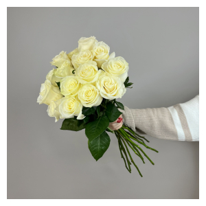 Букет из крупных белых роз эквадор